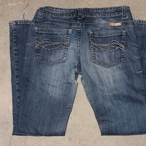 Cowgirl Tuff Dark Blue Straight Leg Jeans